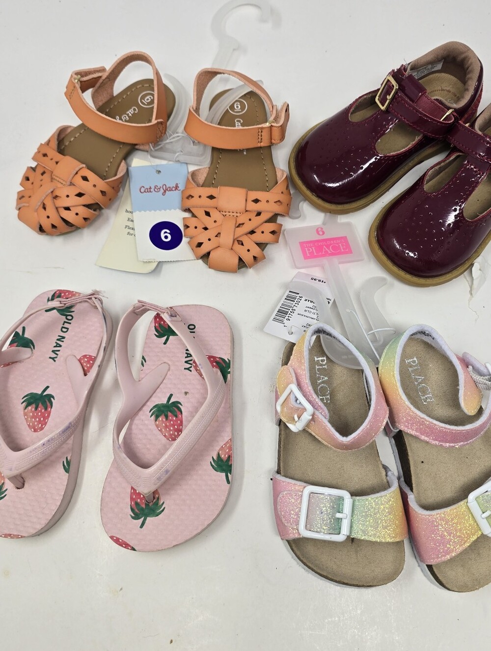Cat & jack stride rite children's place girls toddler size 6 sandals Mary Janes